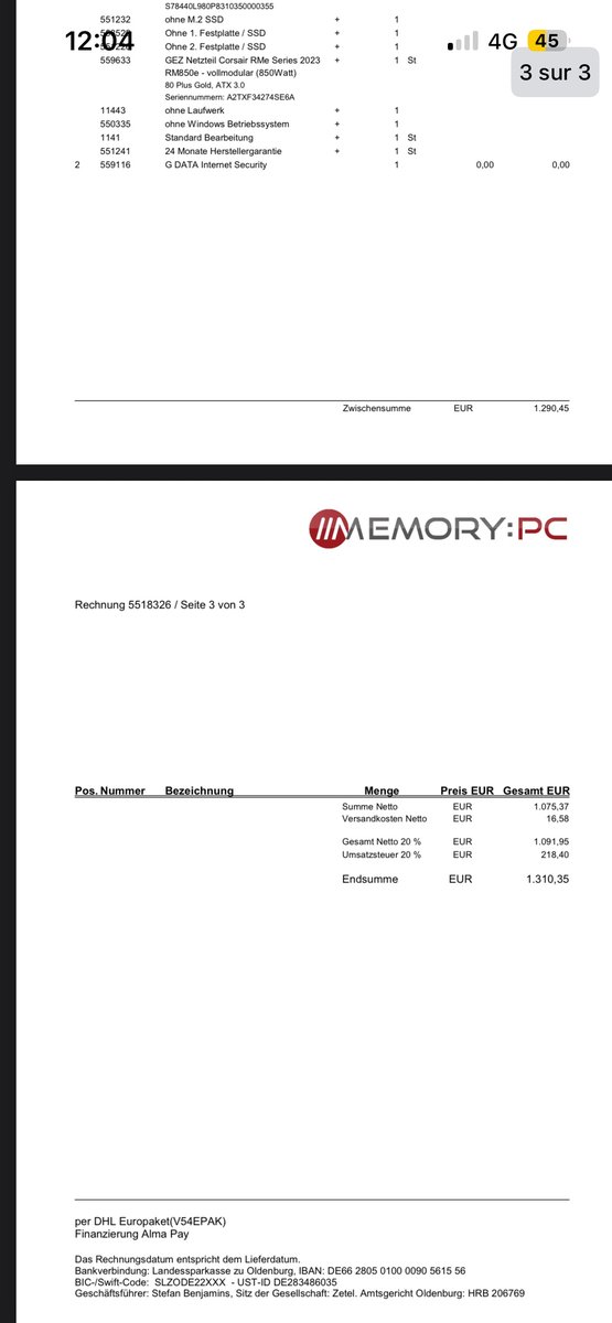 Pc gamer très peu servi avec facture — photo 5